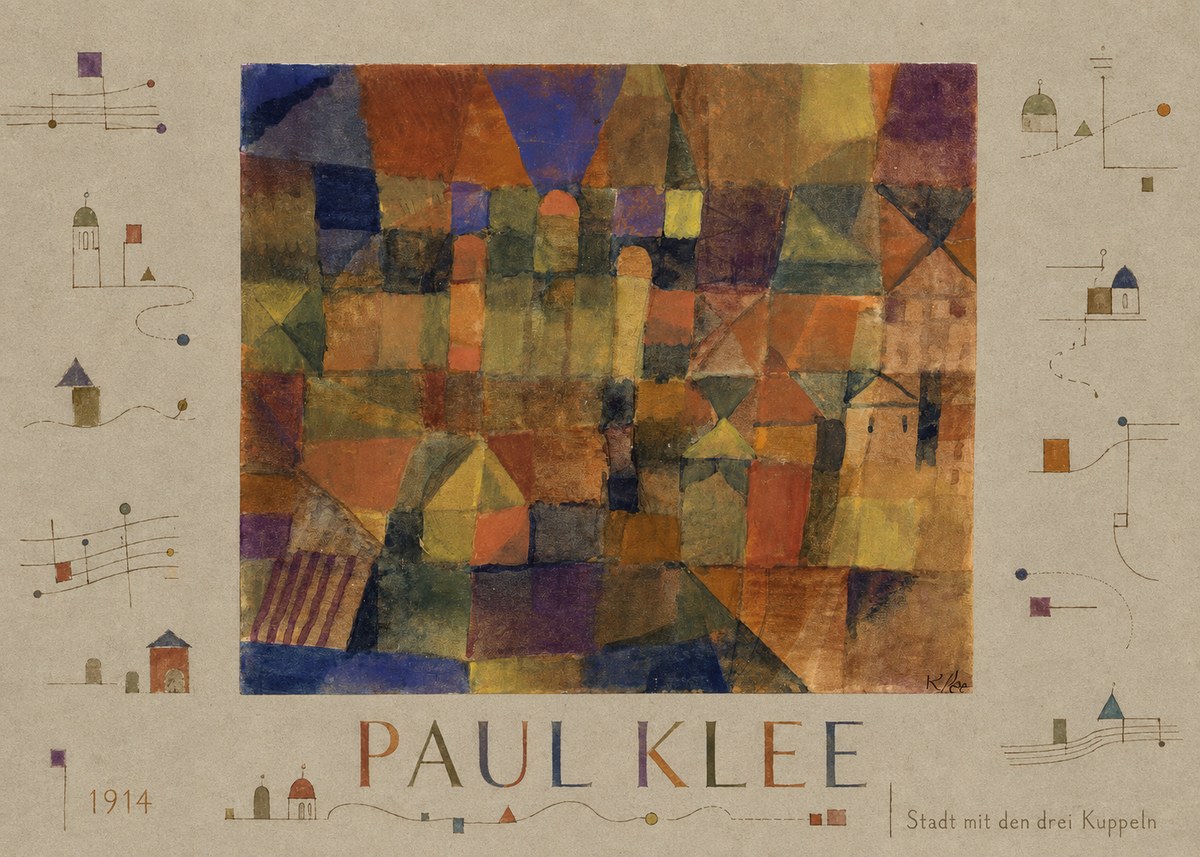 Paul Klee Stadt Mit Den Drei Kuppeln No4 - Juliste