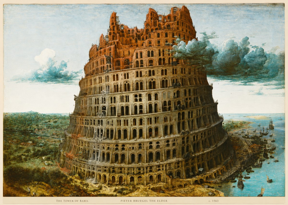 Pieter Bruegel The Tower of Babel III No6 - Juliste