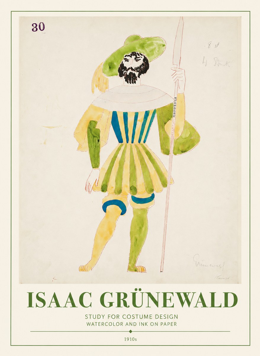 Isaac Grünewald Study for Costume Design No1 - Juliste