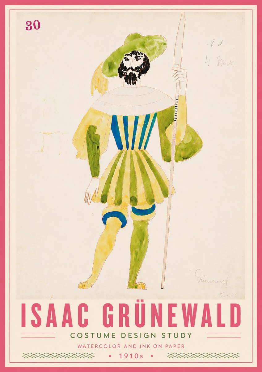 Isaac Grünewald Study for Costume Design No6 - Juliste