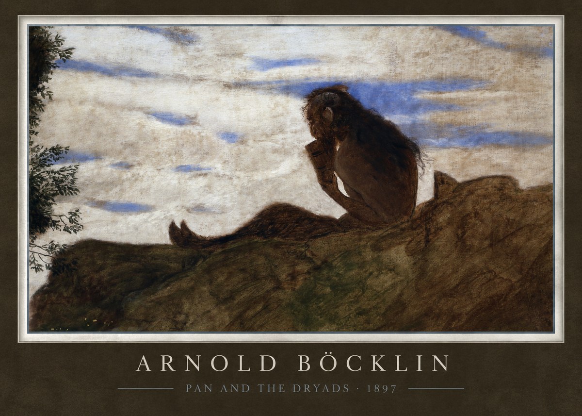 Arnold Böcklin Pan and the Dryads No4 - Juliste