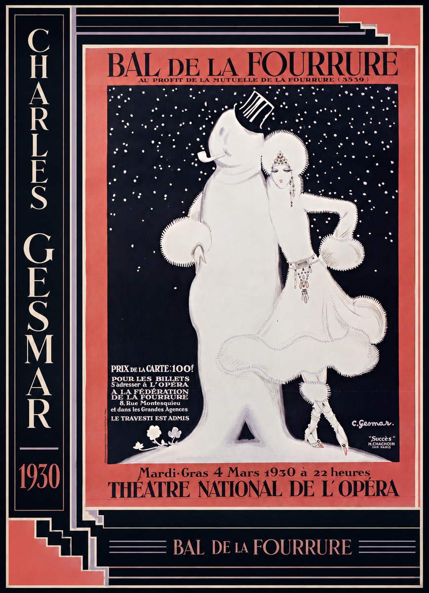 Charles Gesmar Bal De La Fourrure I No2 - Juliste