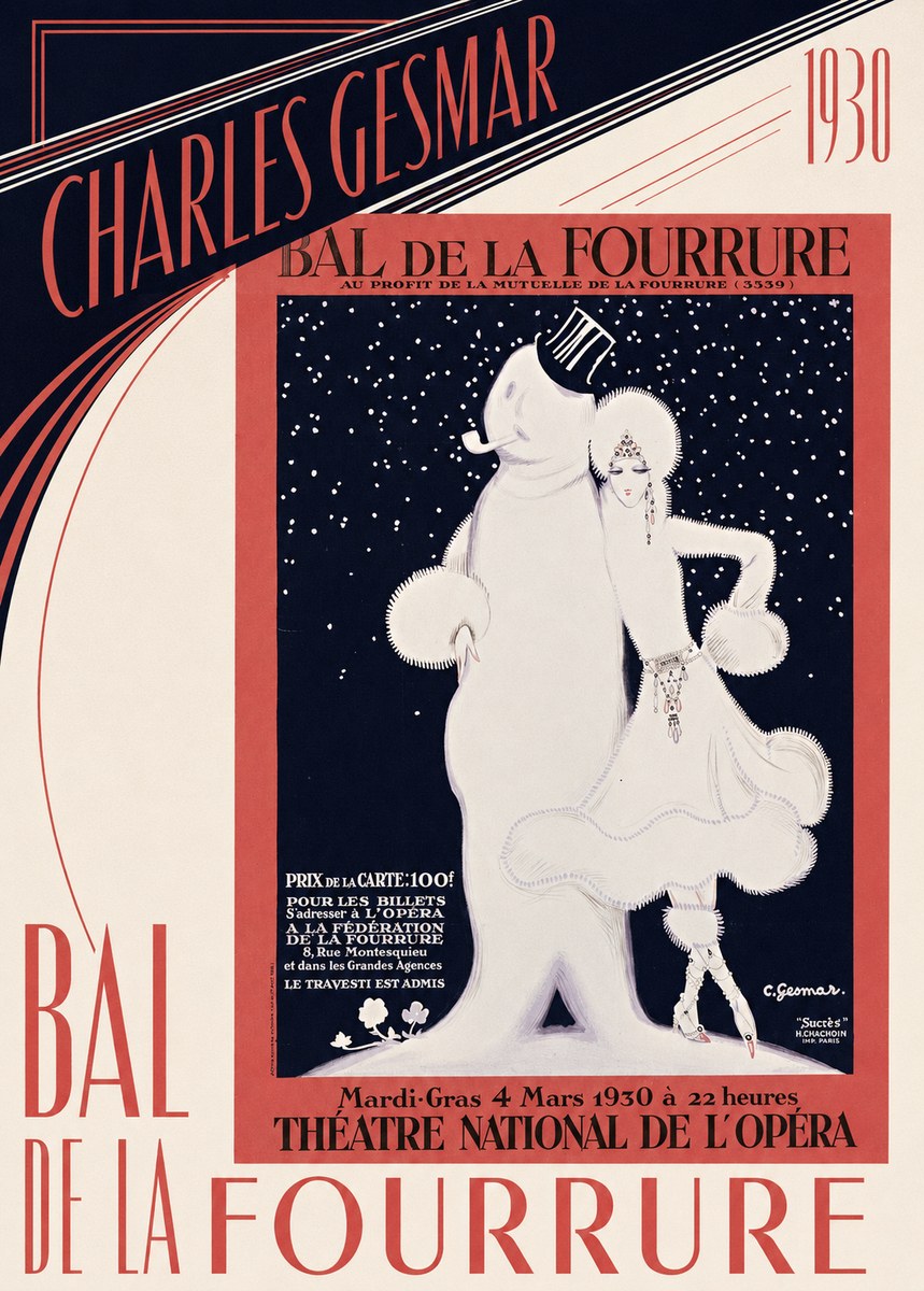Charles Gesmar Bal De La Fourrure I No5 - Juliste