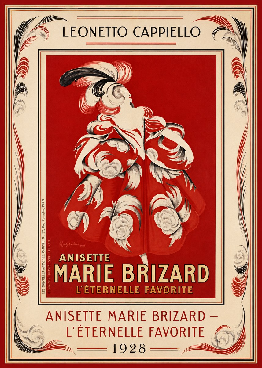 Leonetto Cappiello Ansette Marie Brizard - L'éternelle Favorite No1 - Juliste