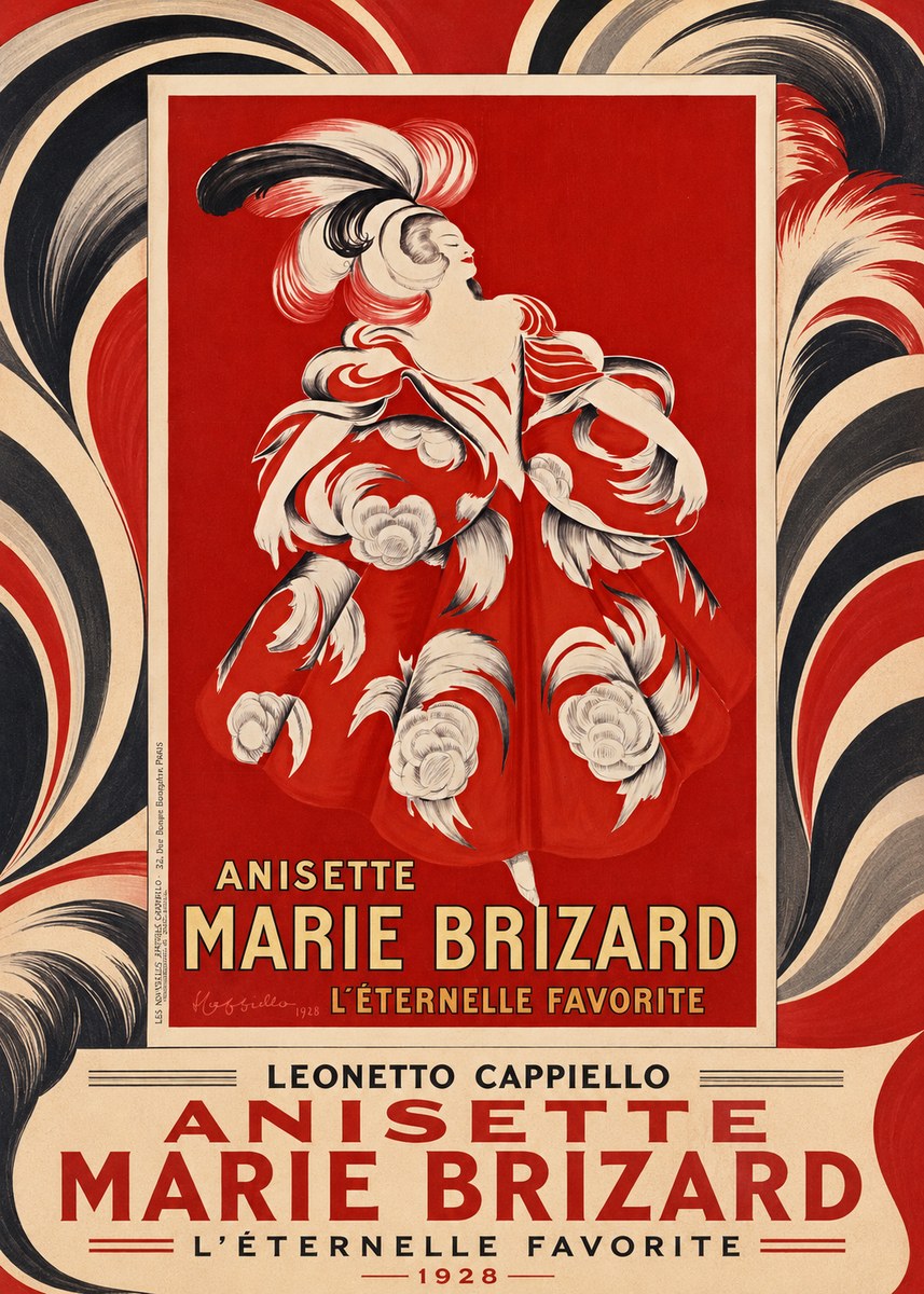 Leonetto Cappiello Ansette Marie Brizard - L'éternelle Favorite No4 - Juliste