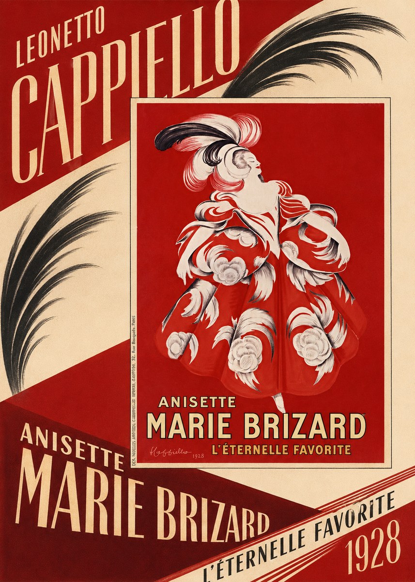 Leonetto Cappiello Ansette Marie Brizard - L'éternelle Favorite No5 - Juliste