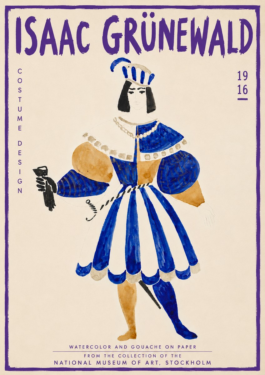 Isaac Grünewald Costume Design III No6 - Juliste