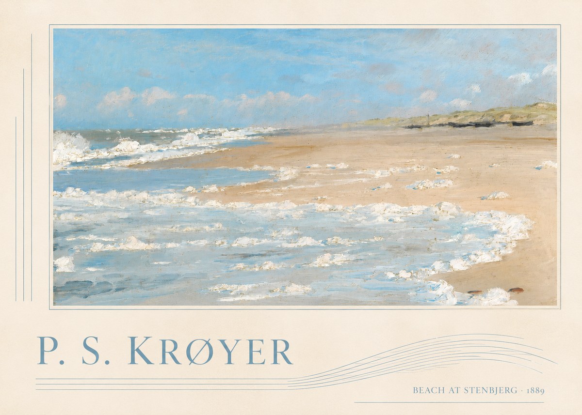 P.S. Krøyer Beach at Stenbjerg · 1889 No2 - Juliste