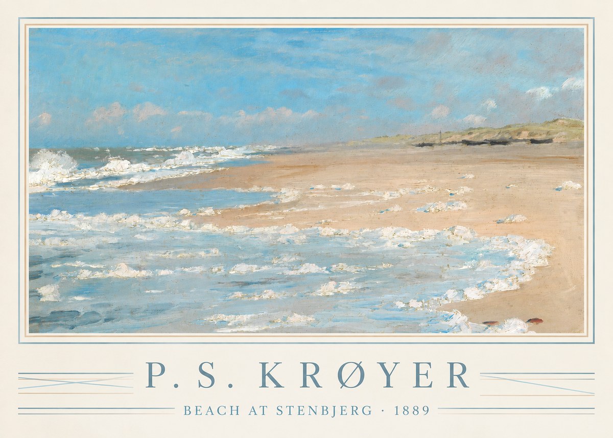 P.S. Krøyer Beach at Stenbjerg · 1889 No5 - Juliste