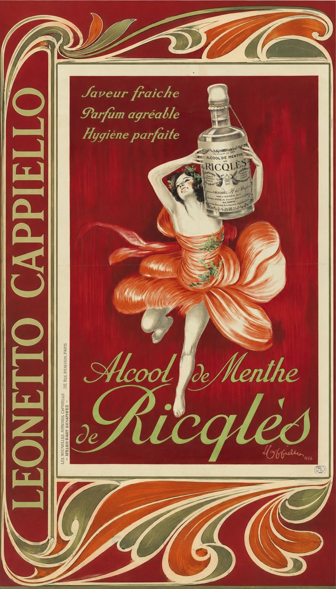 Leonetto Cappiello Alcool De Menthe De Ricqlès I No2 - Juliste
