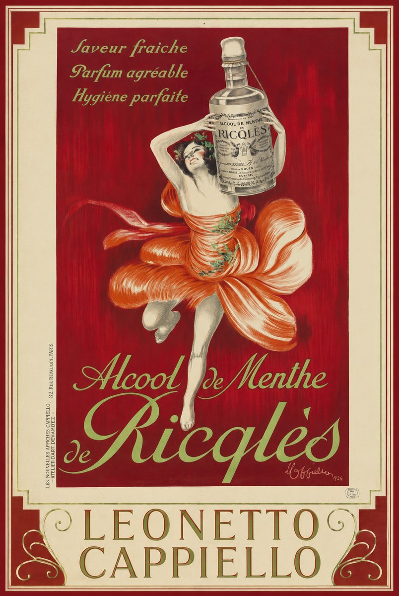 Leonetto Cappiello Alcool De Menthe De Ricqlès I No4 - Juliste
