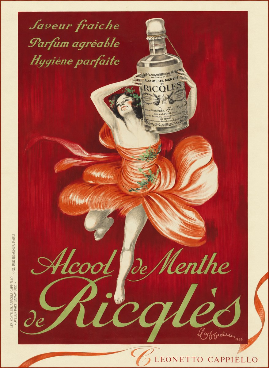 Leonetto Cappiello Alcool De Menthe De Ricqlès I No5 - Juliste
