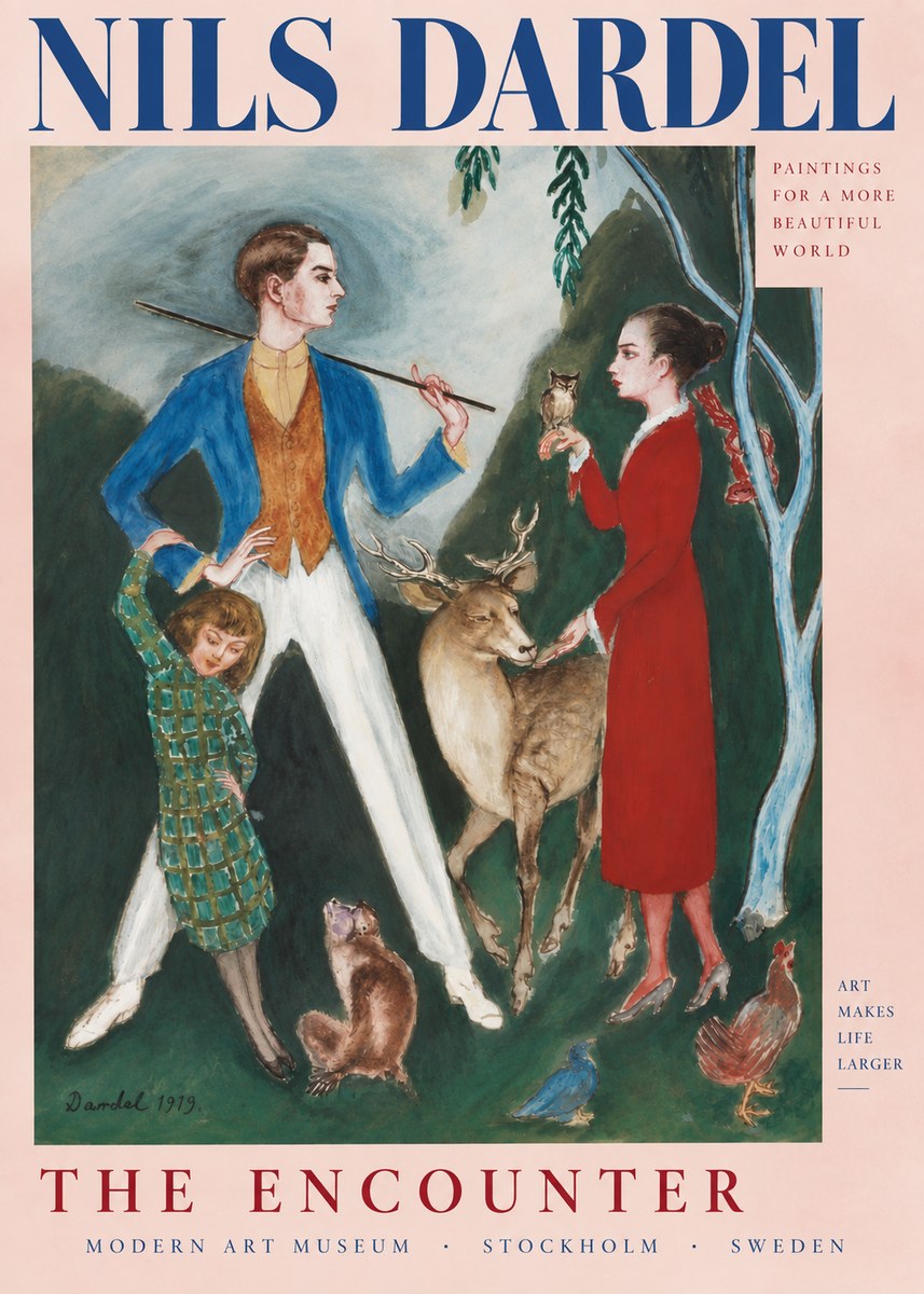 Nils Dardel The Encounter No4 - Juliste
