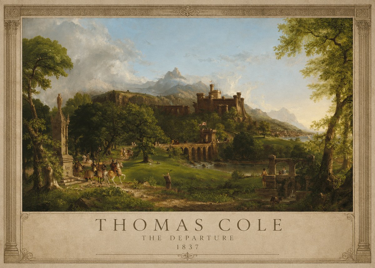 Thomas Cole The Departure II No1 - Juliste