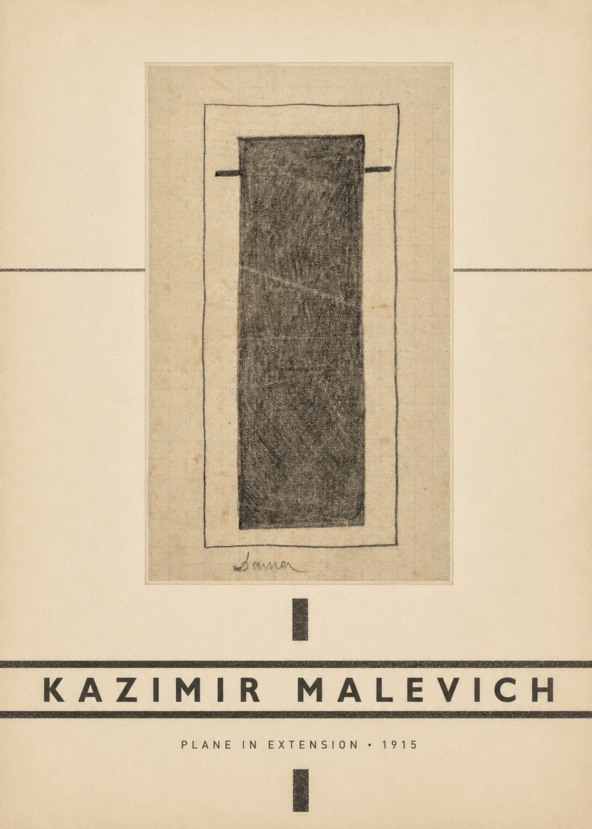 Kazimir Malevich Plane in Extension No3 - Juliste