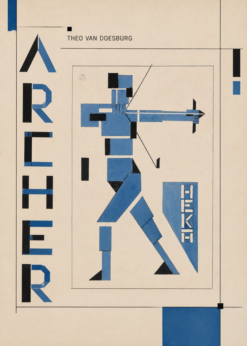 Theo van Doesburg Archer No2 - Juliste