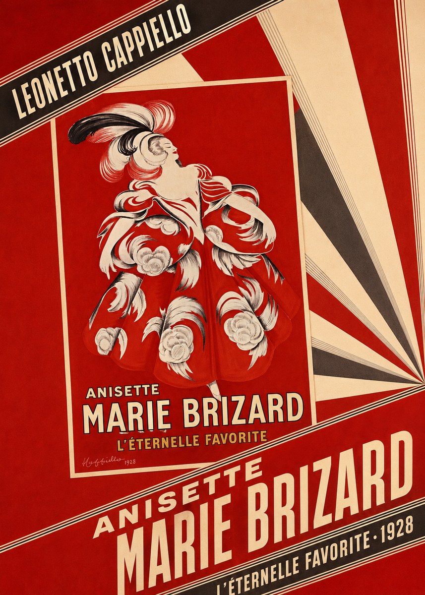 Leonetto Cappiello Anisette Marie Brizard - L'éternelle Favorite No6 - Juliste
