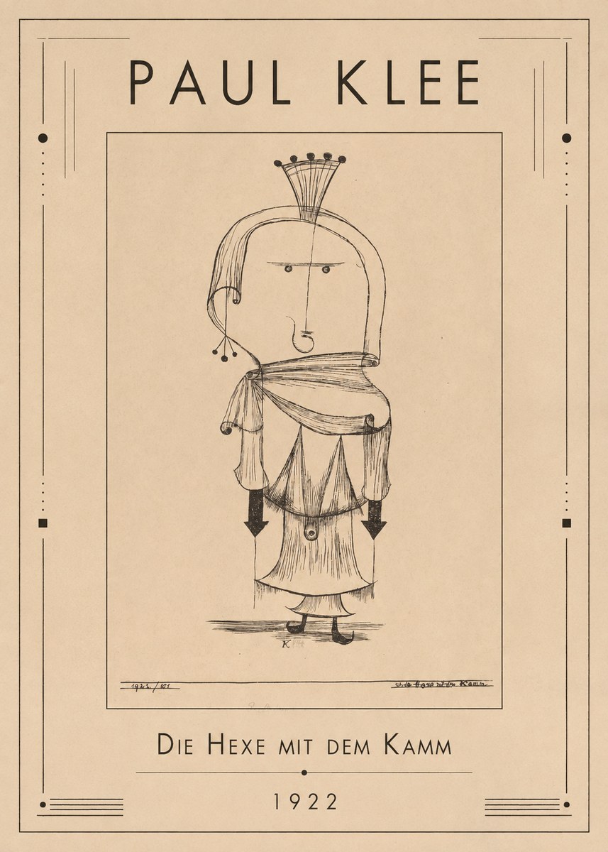 Paul Klee Die Hexe Mit Dem Kamm No1 - Juliste