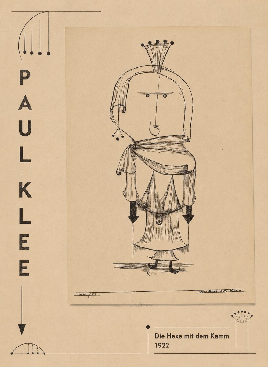 Paul Klee Die Hexe Mit Dem Kamm No2 - Juliste