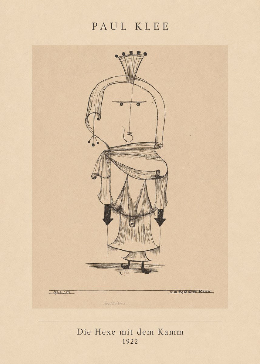 Paul Klee Die Hexe Mit Dem Kamm No4 - Juliste