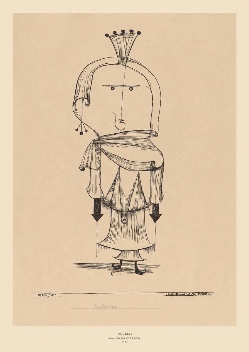 Paul Klee Die Hexe Mit Dem Kamm No6 - Juliste
