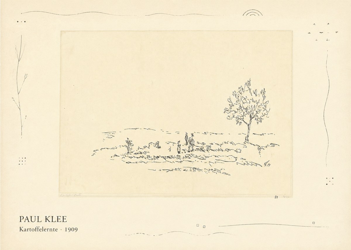 Paul Klee Kartoffelernte · 1909 No3 - Juliste