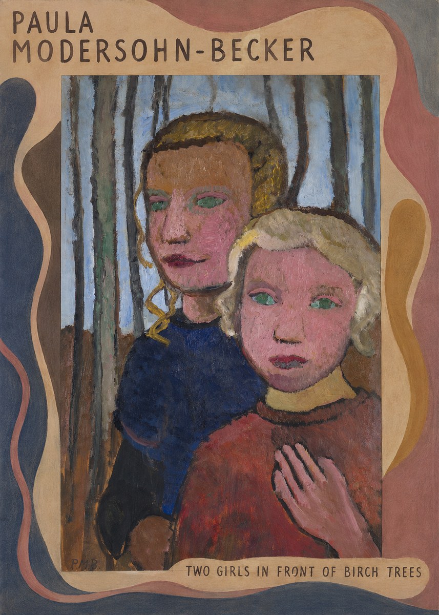 Paula Modersohn-Becker Two Girls in Front of Birch Trees No3 - Juliste