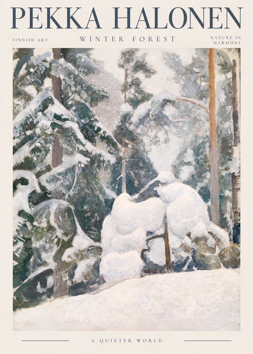 Pekka Halonen Winter Forest II No2 - Juliste
