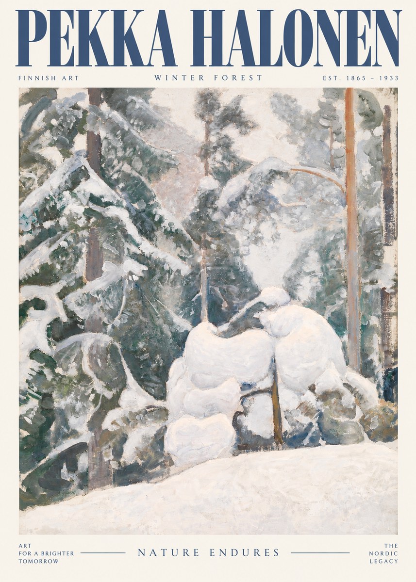 Pekka Halonen Winter Forest II No3 - Juliste