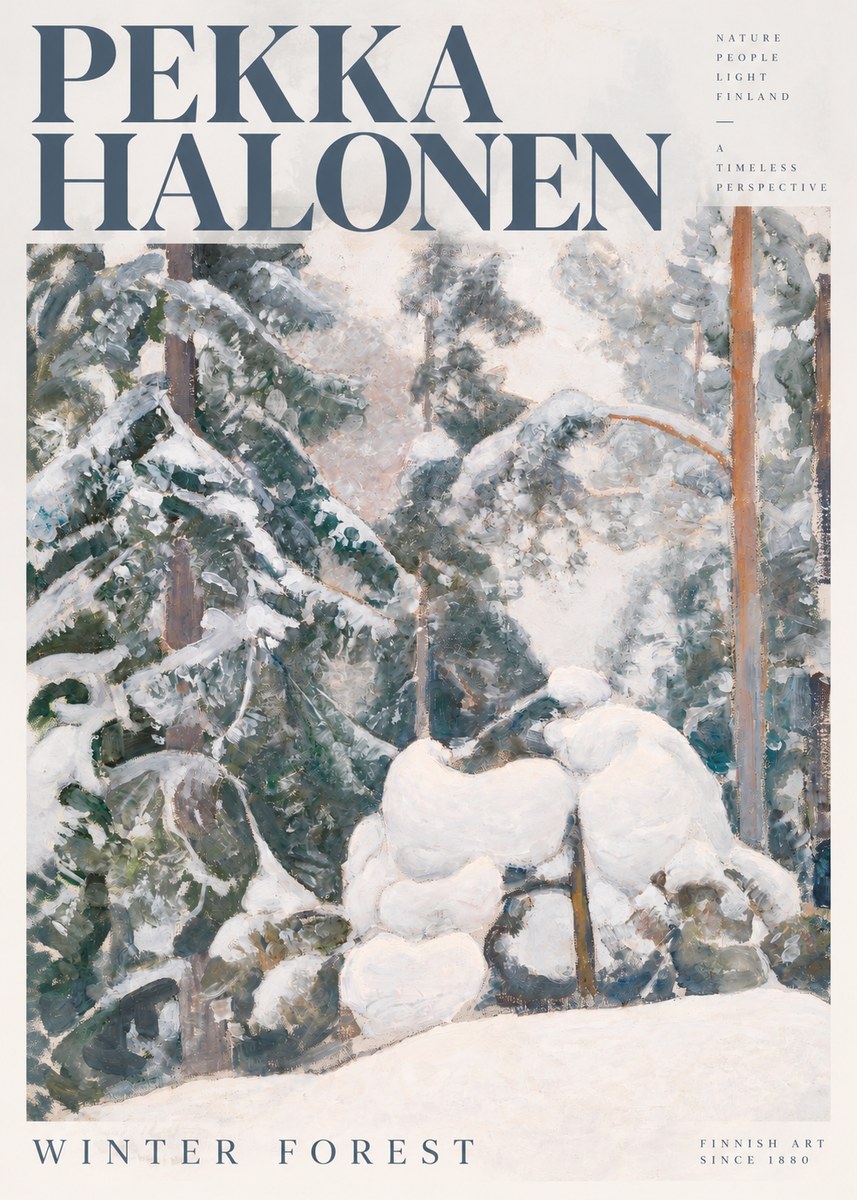 Pekka Halonen Winter Forest II No5 - Juliste