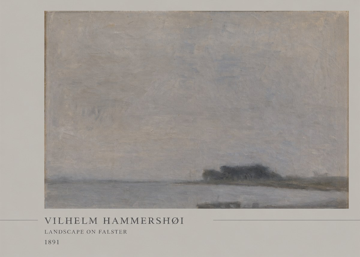 Vilhelm Hammershøi Landscape on Falster No5 - Juliste