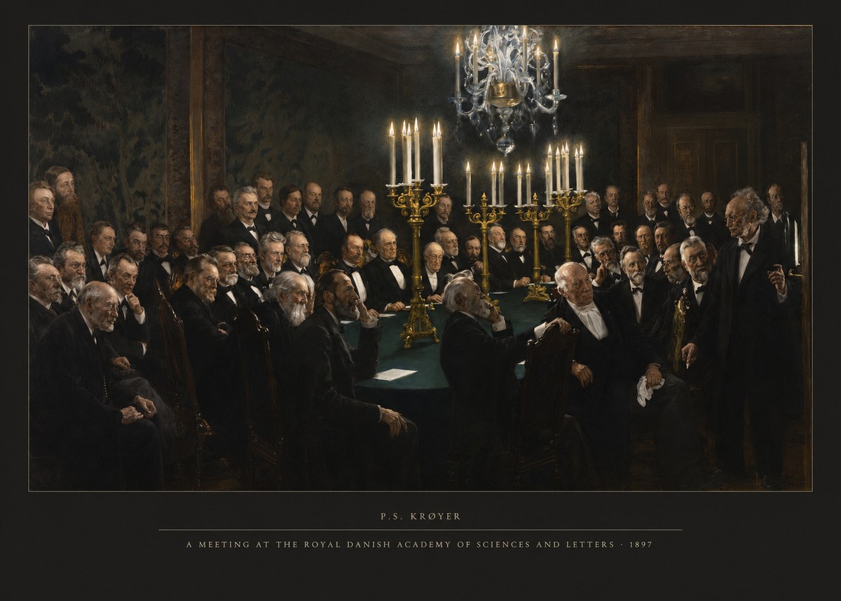 P.S. Krøyer A Meeting at the Royal Danish Academy of Sciences and Letters No4 - Juliste