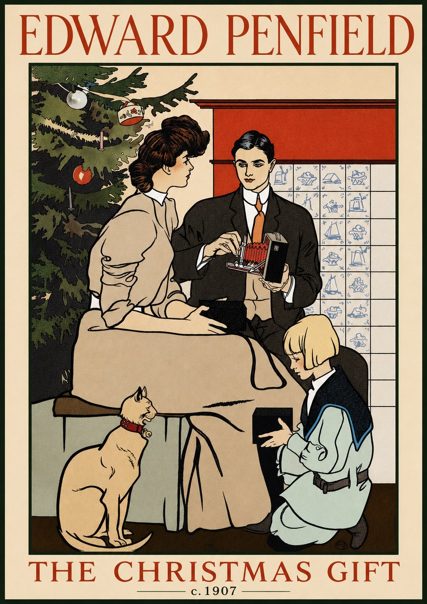 Edward Penfield The Christmas Gift No3 - Juliste