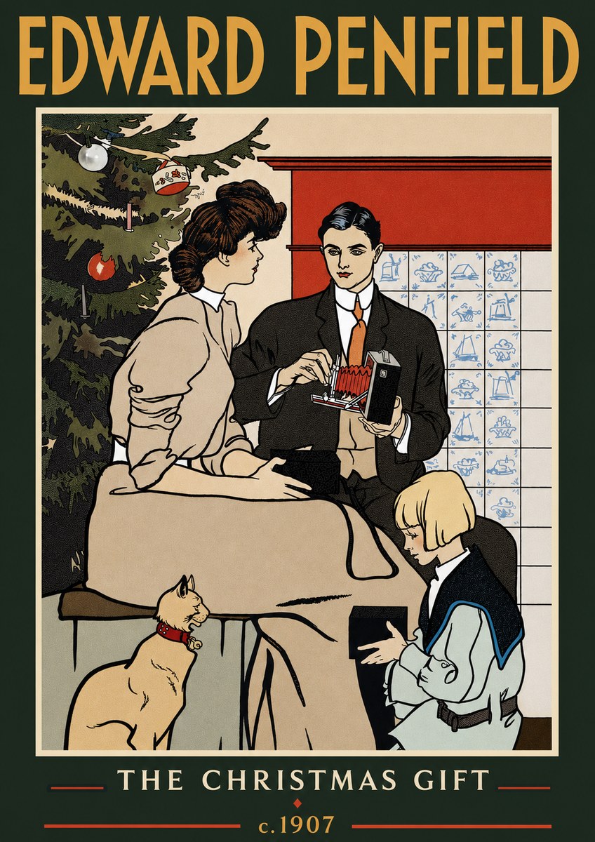 Edward Penfield The Christmas Gift No4 - Juliste