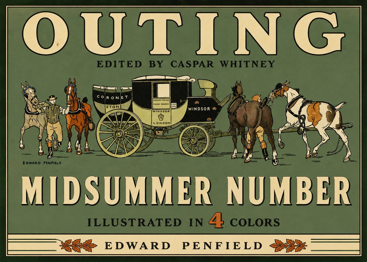 Edward Penfield Outing - Midsummer Number No3 - Juliste