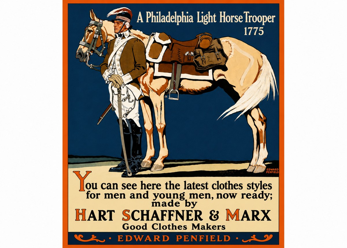Edward Penfield A Philadelphia Light Horse Trooper 1775 No2 - Juliste