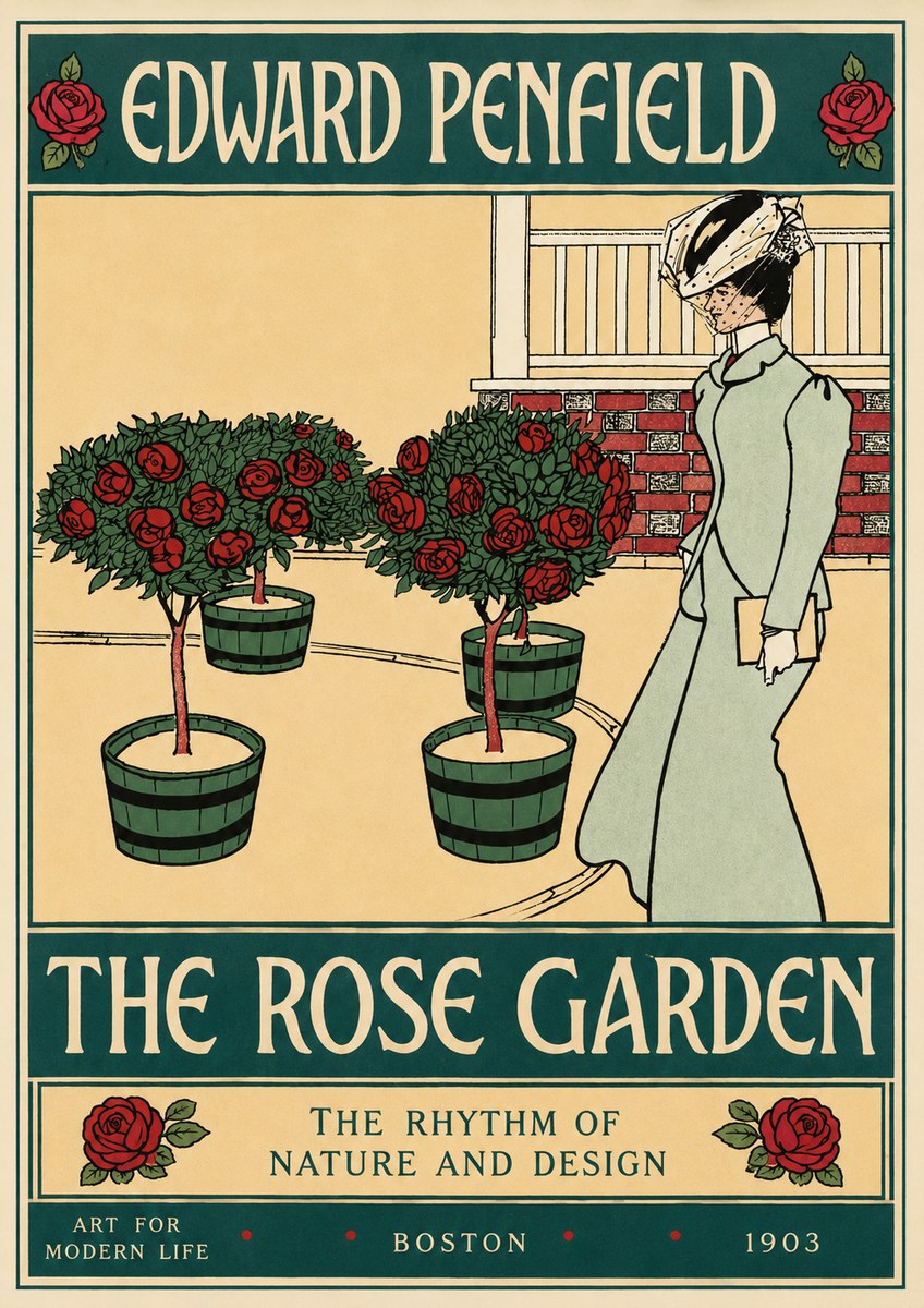 Edward Penfield The Rose Garden No3 - Juliste