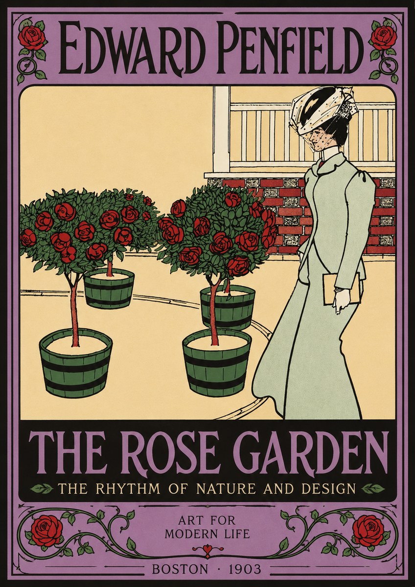Edward Penfield The Rose Garden No4 - Juliste