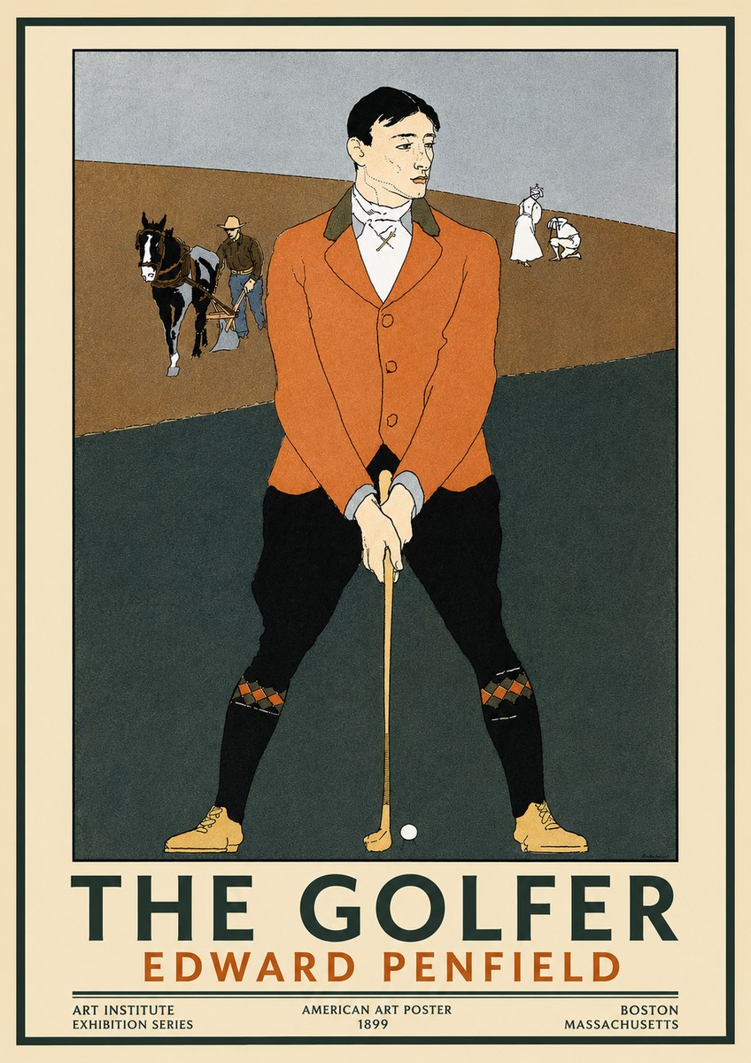 Edward Penfield The Golfer No3 - Juliste