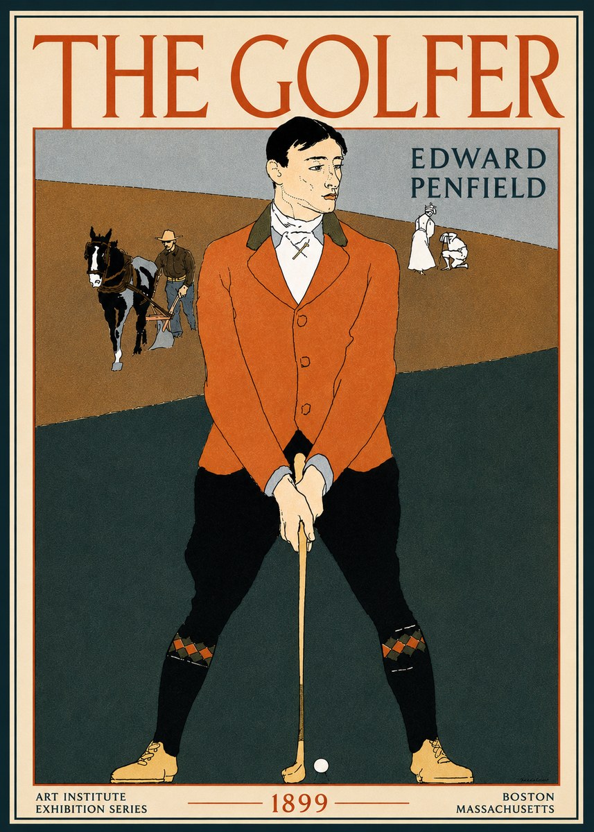 Edward Penfield The Golfer No5 - Juliste