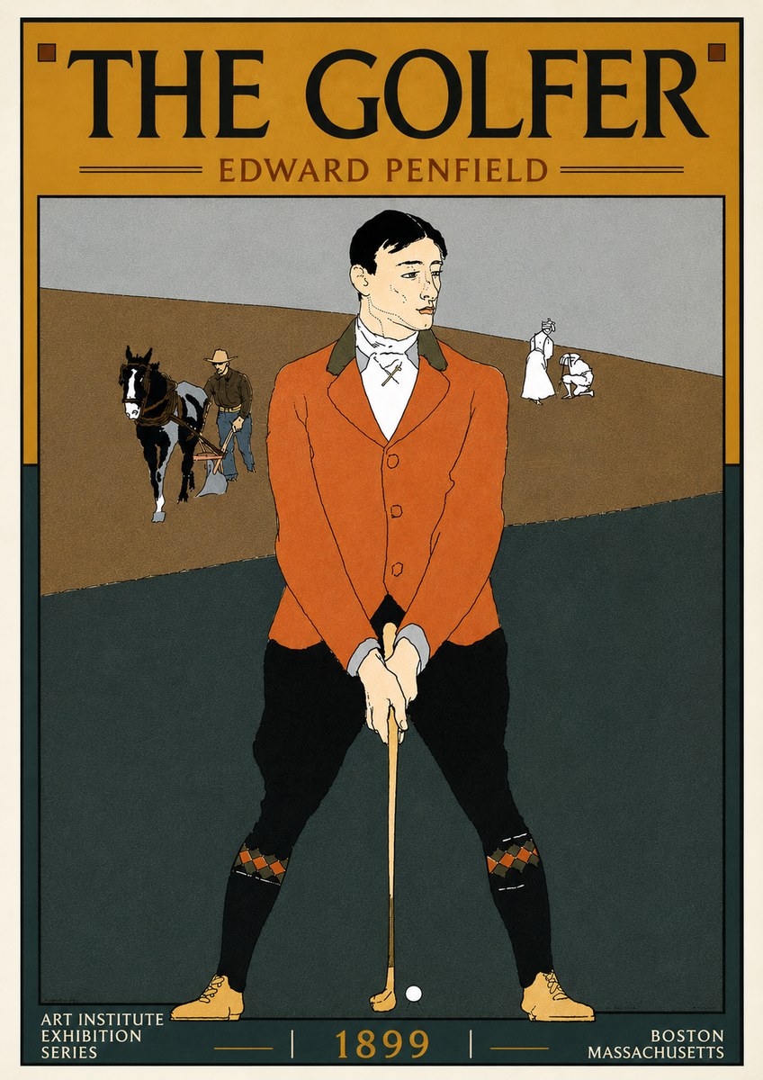 Edward Penfield The Golfer No6 - Juliste
