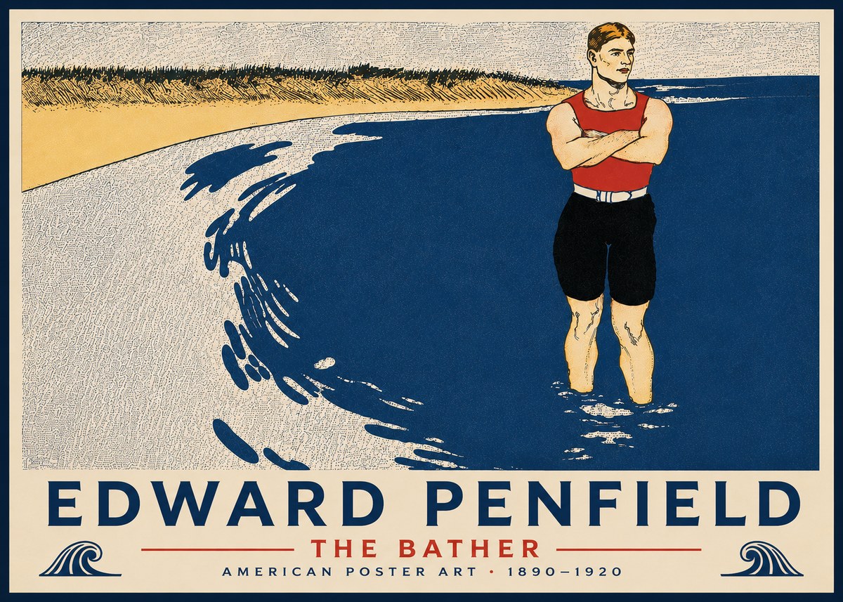 Edward Penfield The Bather No6 - Juliste
