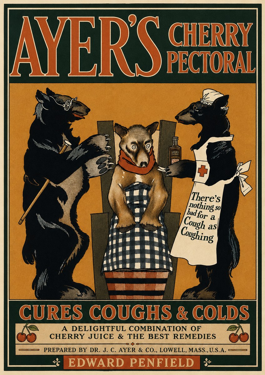 Edward Penfield Ayer's Cherry Pectoral No4 - Juliste