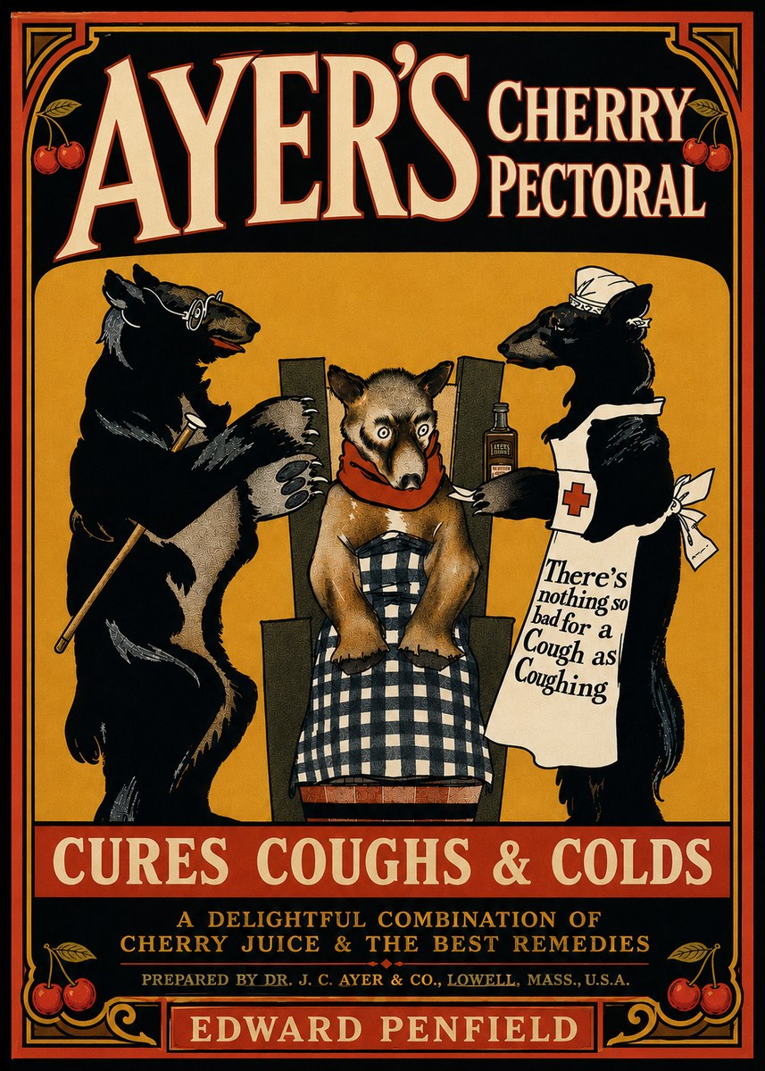 Edward Penfield Ayer's Cherry Pectoral No5 - Juliste