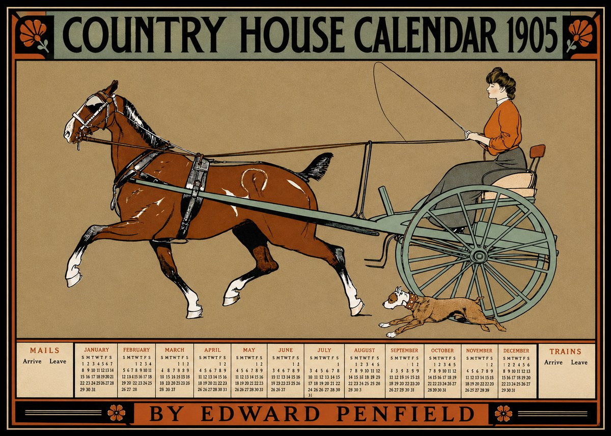 Edward Penfield Country House Calendar 1905 No3 - Juliste