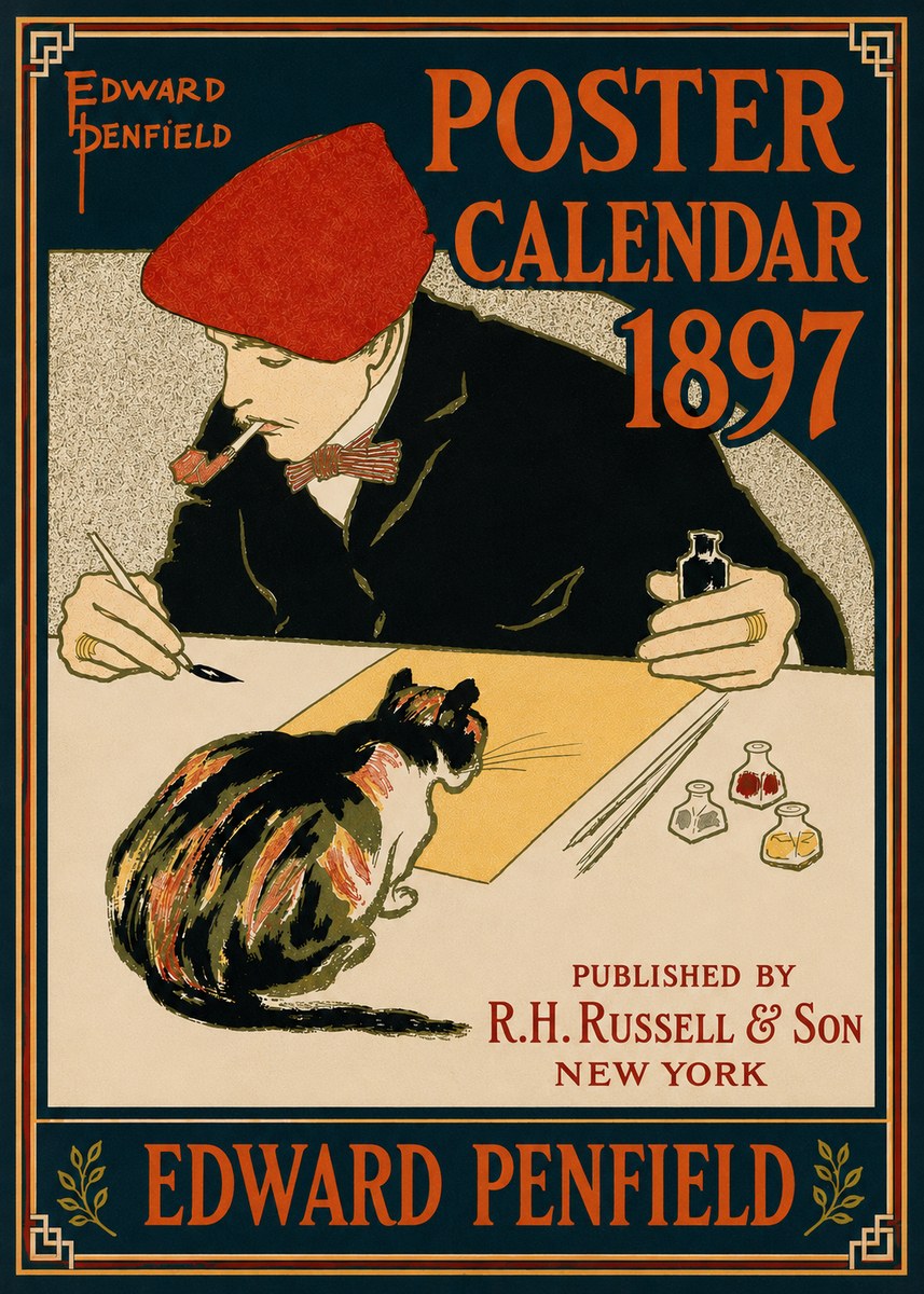 Edward Penfield Poster Calendar 1897 No4 - Juliste