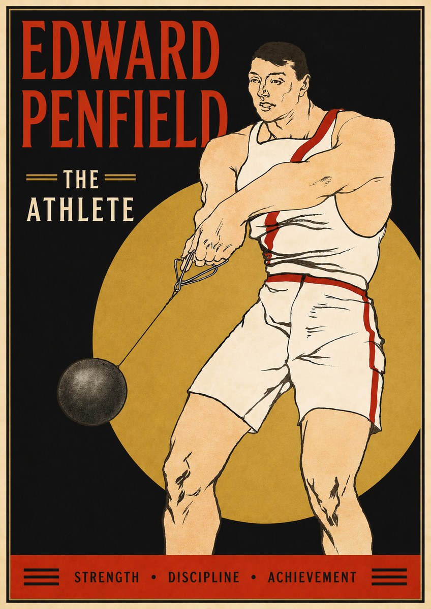 Edward Penfield The Athlete No5 - Juliste