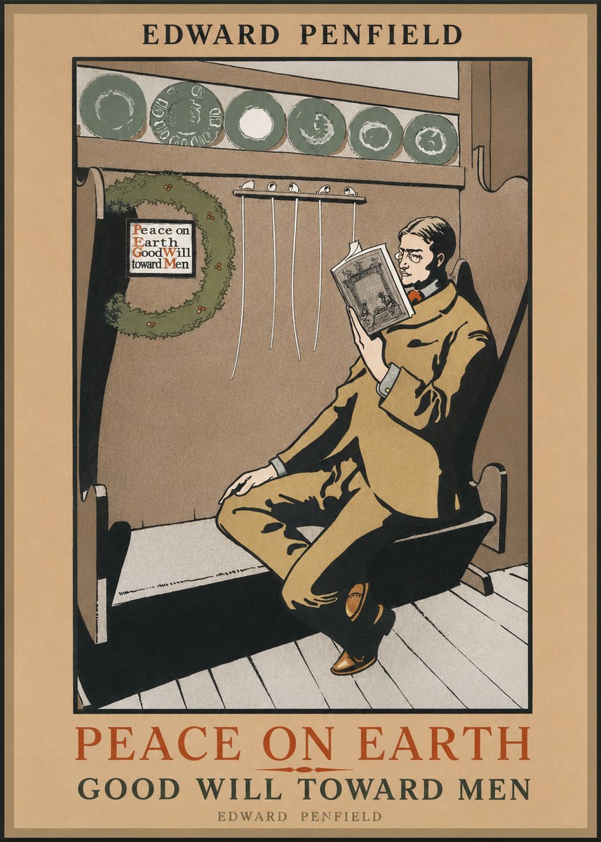 Edward Penfield Peace on Earth Good Will Toward Men No1 - Juliste