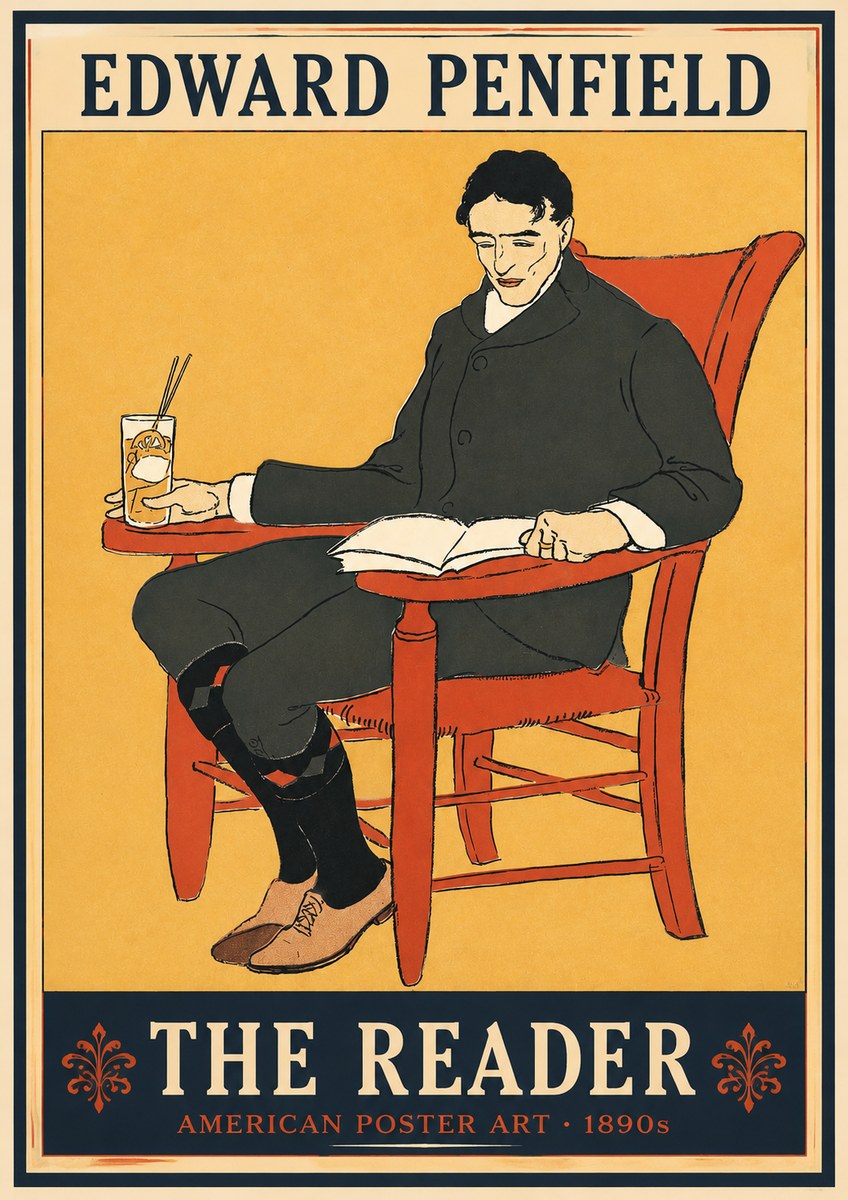 Edward Penfield The Reader II No2 - Juliste
