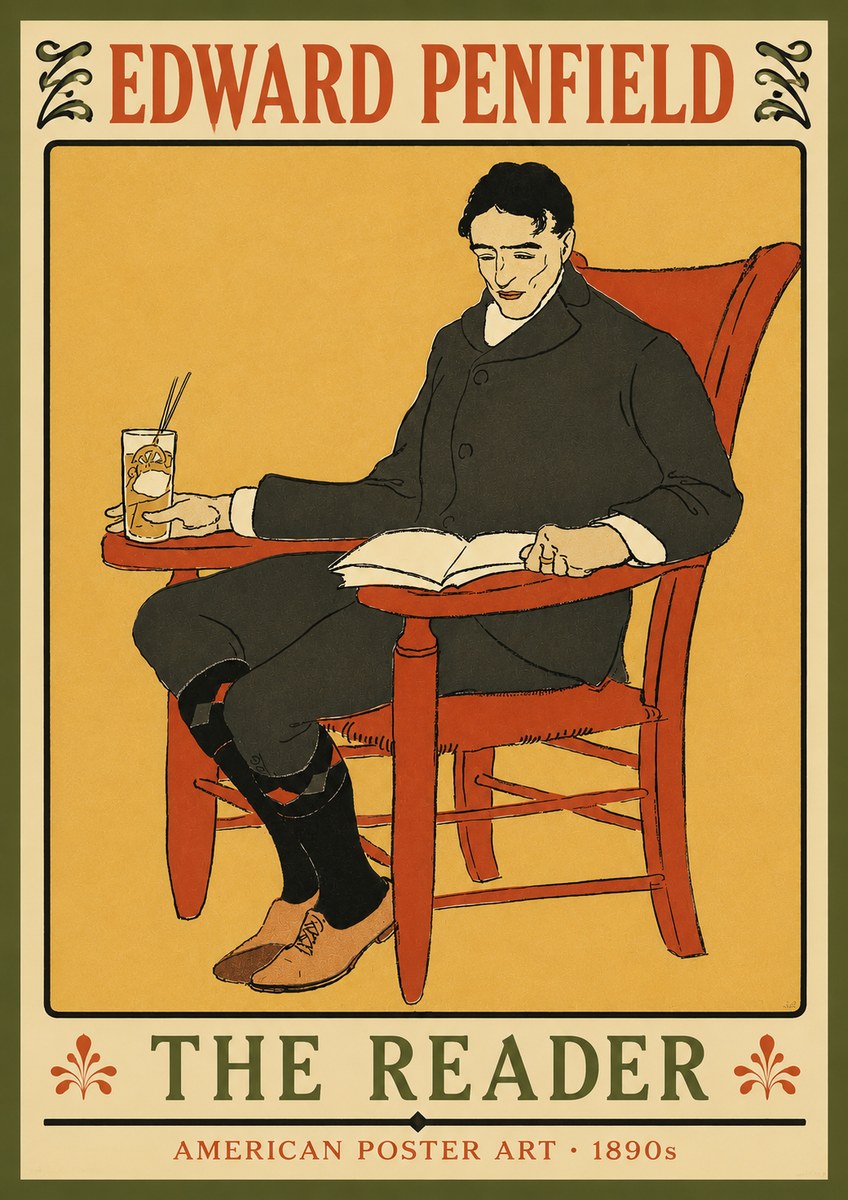 Edward Penfield The Reader II No3 - Juliste